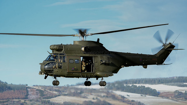 ZJ954 Puma HC2 Getting Airborne at Fort George cr (1 of 1)