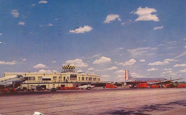 Dallas Love Field Airport (DAL) postcard - early 1950's