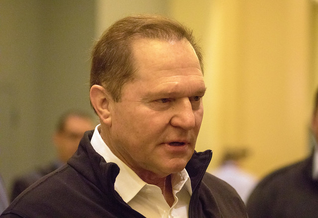 Agent Scott Boras talks to reporters at the Winter Meetings.