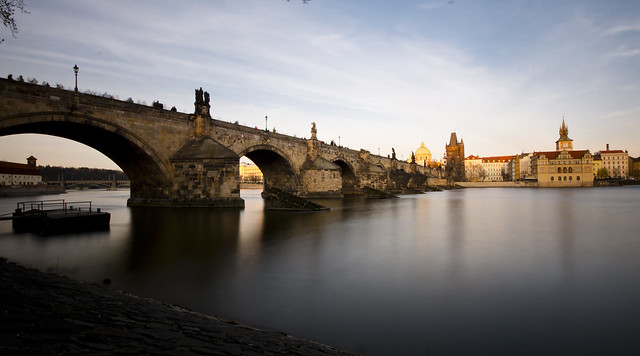 long exposure Charles Bridge, Prague