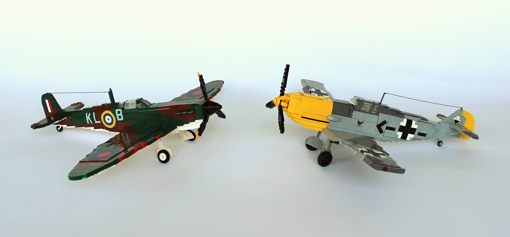 lego, spitfire, bf109, legobattleofbritain, battleofbritain, 118, t.