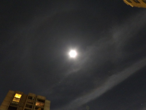 New year's Wolf supermoon and ring