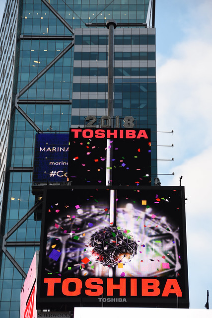A Sequence Of 26 Photo's - Picture Twenty-Six - Picture Of Times Square In New York City Where The Ball Will Drop On New Years Eve Ringing In 2018. Once The Ball Drops The 2018 Will Light Up. Photo Taken Friday December 29, 2017