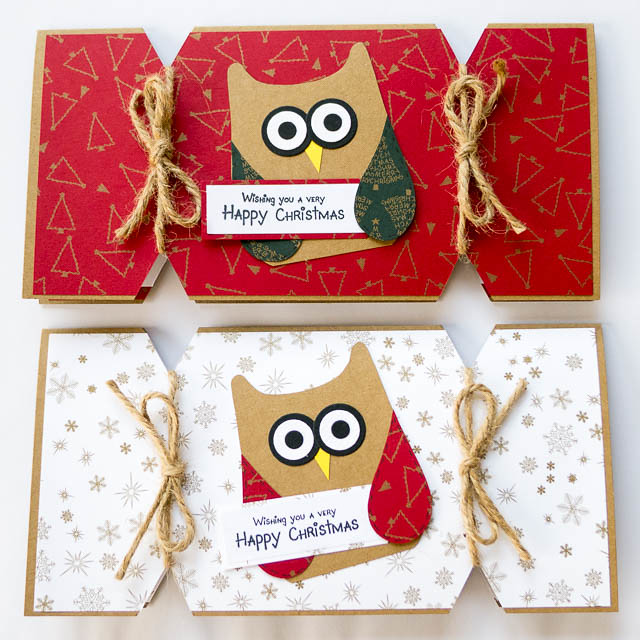 Christmas Owl Cracker cards 2