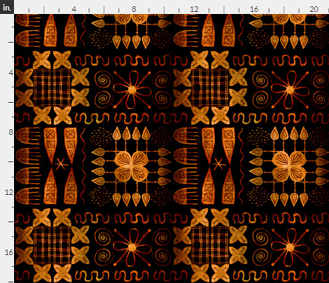 African Art Inspired Warm Colors