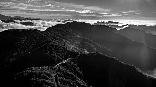 cloudsea mountains taiwan blackandwhite outdoors asia