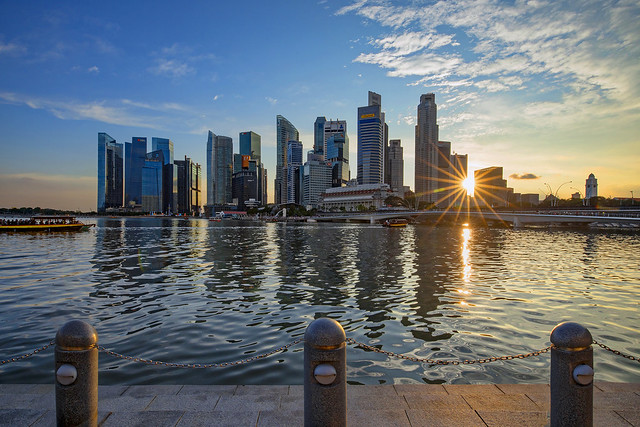Sunset @ Marina Bay Singapore