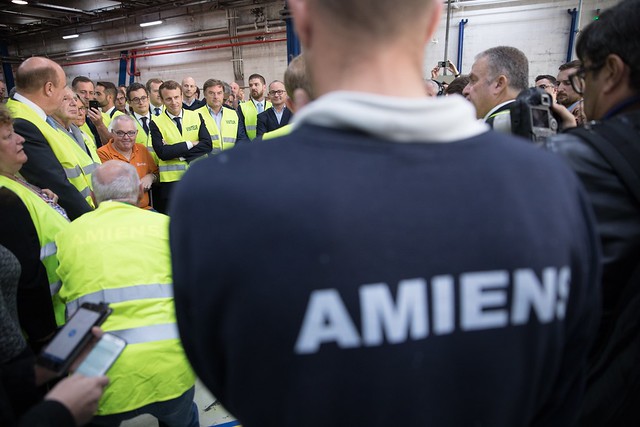 2017-10-03: France, Amiens, Emmanuel Macron à WHIRLPOOL PRIMA AMAZON