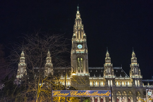 Viennese Christmas market in front of the town hall
