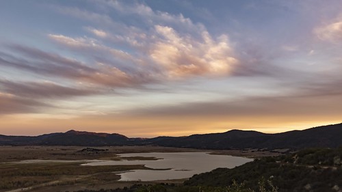 sunset clouds sky weather california lake reservoir sandiego lakehenshaw timelapse