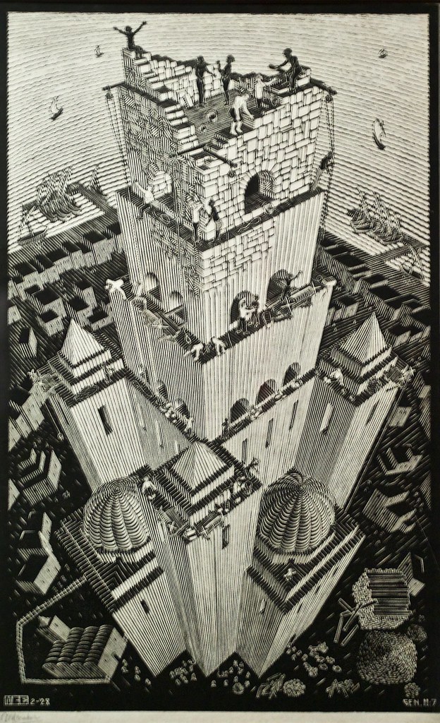 Tower of Babel (1928) - Maurits Cornelis Escher (1898-1972)