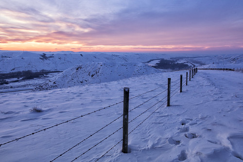 badlands fence nikon nikond750 snow sunset winter workshop drumheller alberta canada ca
