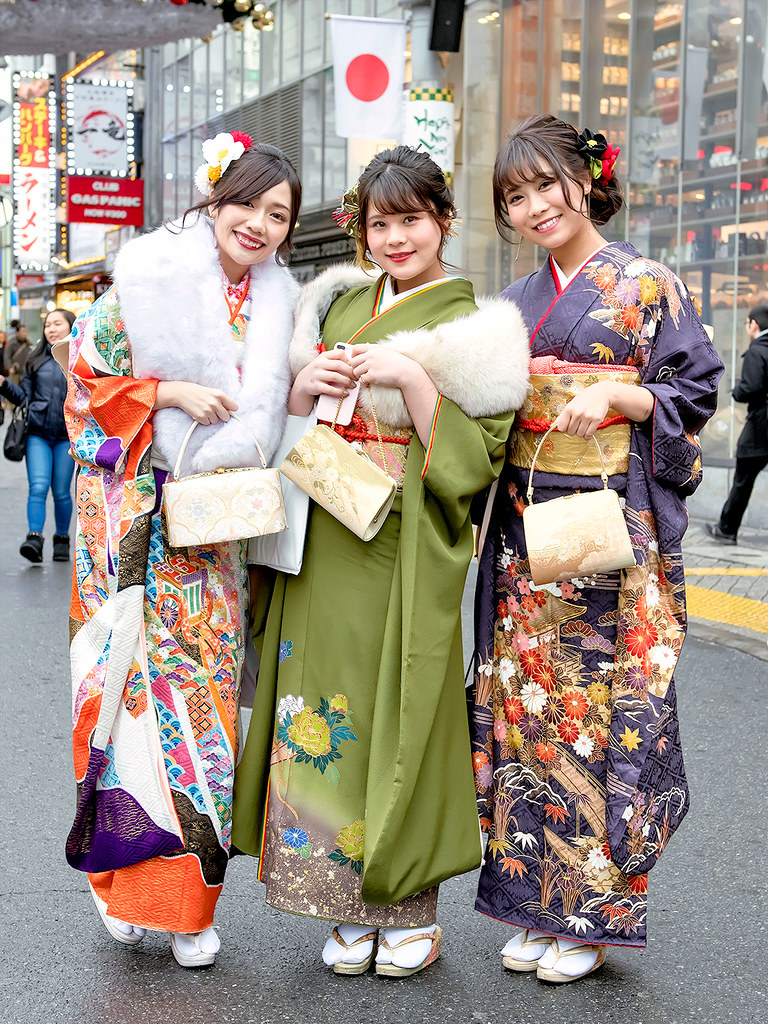 Japanese Kimono on Coming of Age Day 2018 | Traditional Japa… | Flickr