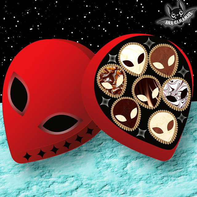 #oodlesofdoodleschallengefeb Box of chocolates (from space!)