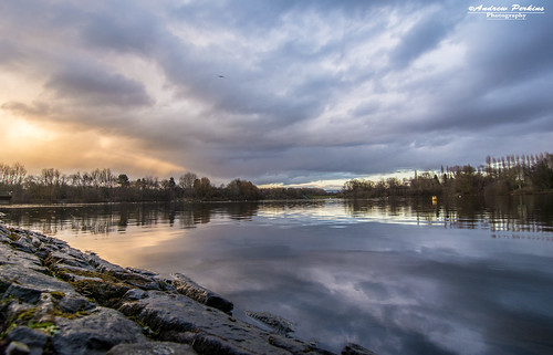 reservoir sky water sunset cloud nikon trees reflection lake landscape tokina