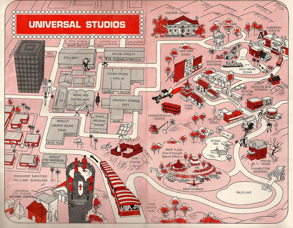 universal studio hollywood map