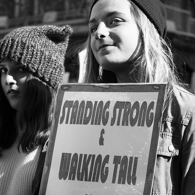 Standing Strong and Walking Tall, 2017 #womensmarchsd, #sandiego. The 2018 #womensmarch is this weekend, all over the US and the world. Join us and march. Maybe it was the font on the sign, or the hair, or the angle, or all of it combined, but it was a re