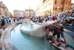 Thirsty People at the Fontana della Barcaccia