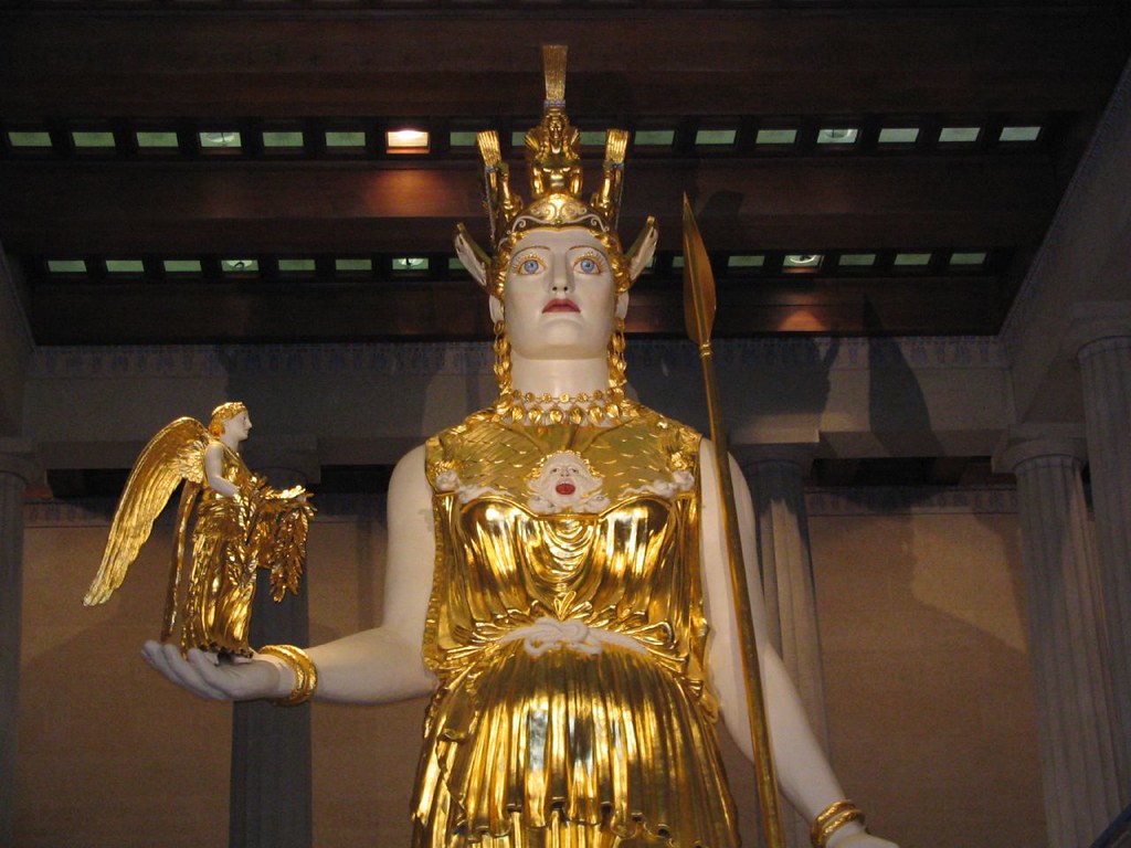 Athena holding Nike | The statue of 
