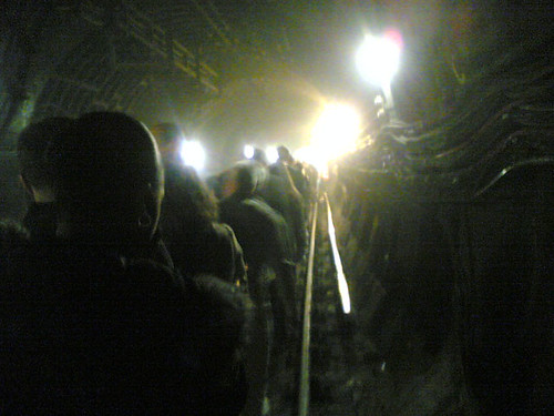 Evacuating through tube tunnel 2
