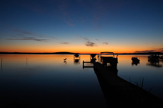 Green Lake, Wisconsin just before sunrise