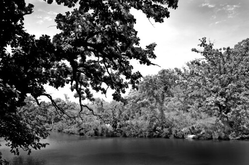 trees blackandwhite bw water landscape crossing manhattan kansas pillsbury