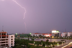 Lightning Over the Square