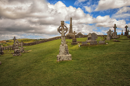 ireland sky clouds landscape ancient outdoor tipperary celticcross rockofcashel oldwall dorameulman