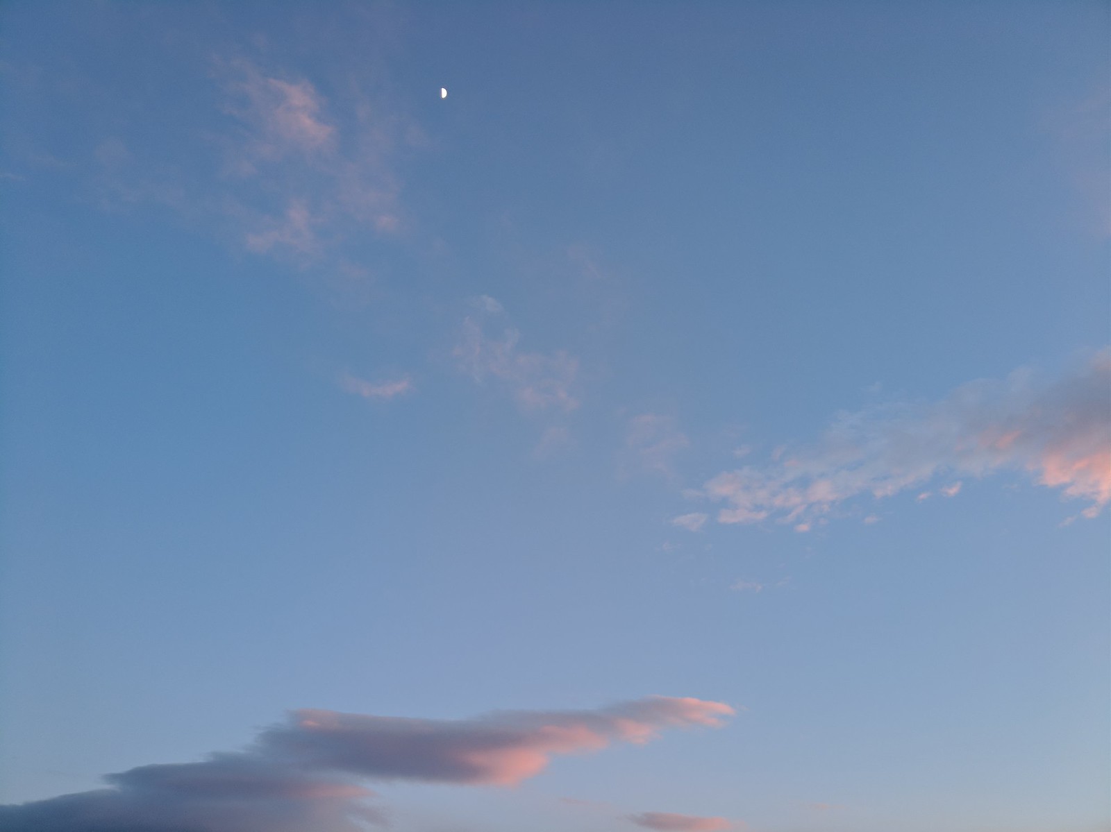 moon at sunset