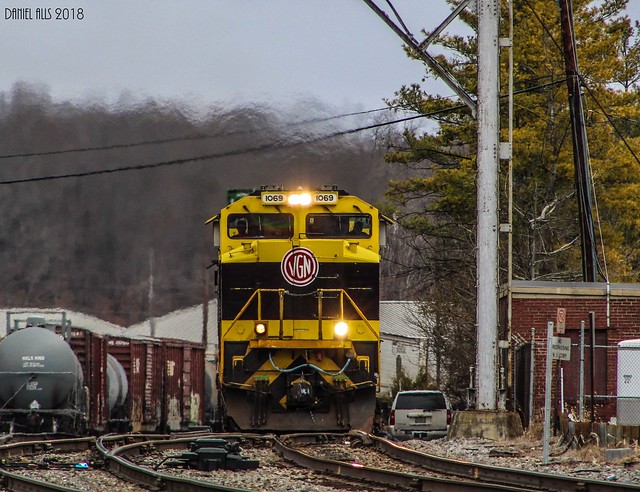 NS 201 westbound with the Virginian Heritage unit in Radford, Va