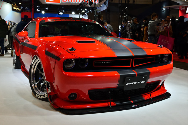 Dodge Challenger at NITTO booth of Tokyo Auto Salon