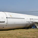 HS-TEF (#1) Fuselage section of former Thai Airways International, Airbus A330 at Sida District, Nakhon Rachasima province, Thailand, 26/02/18.
The aircraft was involved in a runway excursion at Bangkok-BKK on 08/09/13 &amp;amp; subsequently, never flew again. Was stored at BKK until a few months ago when she was bought &amp;amp; transported to this location,(Co-Ordinates 15.580641, 102.556676) Work is in progress to turn it into a museum along with a coffee shop.
