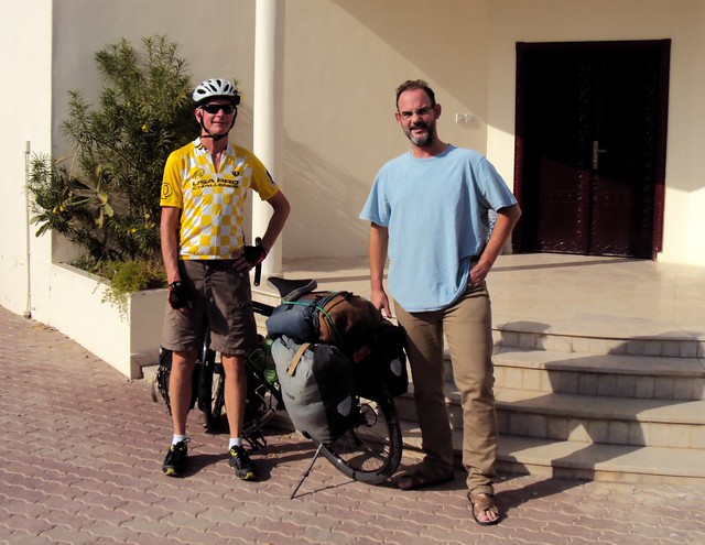 Jack and Stuart, our warmshowers host in Azaiba, Muscat by bryandkeith on flickr
