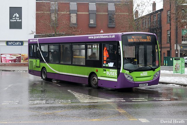 KX59 GNY Ipswich Buses 77 ADL E20D Enviro200  at Ipswich March18 (David Heath)