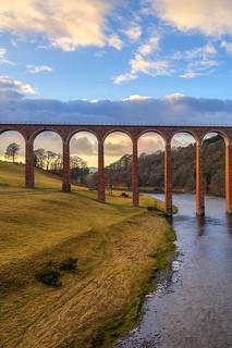 Golden hour at Leaderfoot Viaduct