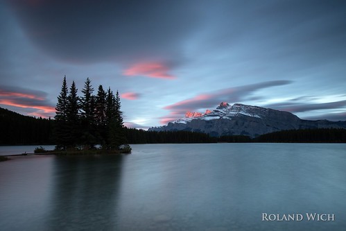 north america canada kanada alberta two jack lake banff morning dawn sunrise