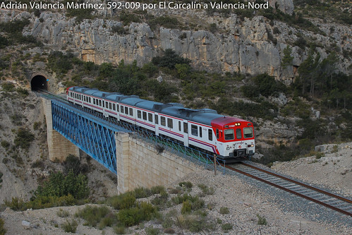 renfe cercanias explore 592 tren diesel pantone buñol barranco puente via