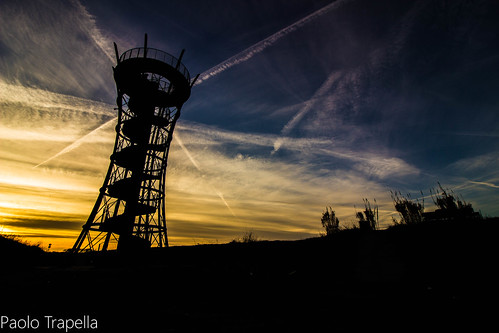 tower torre panorama silhouette nero black bluesky clouds sunset tramonto