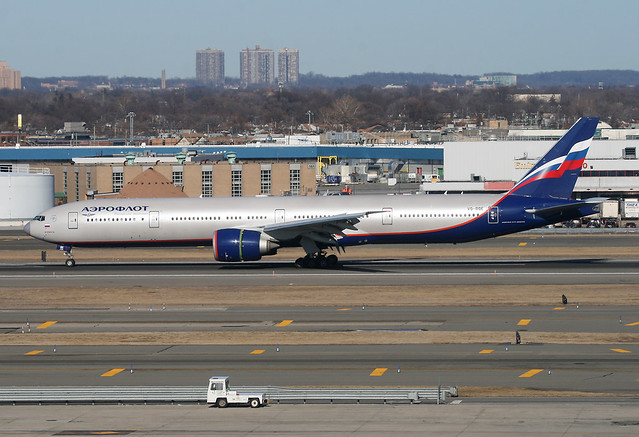 AEROFLOT, BOEING 777 (777-300), VQ-BQE at JFK, New York, USA. February, 2018