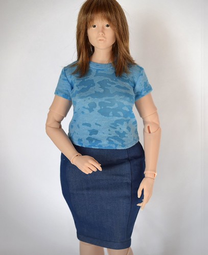 I'm sorry for #nomakeup look, but Lidia just had to show her new classic tee in blue 👕 http://legranddoll.com | by aidalegrand