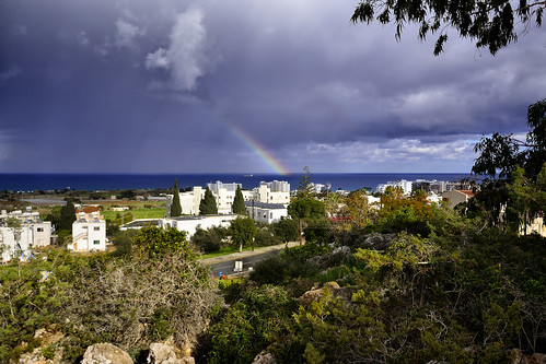 protras cyprus landscapes travel prophetelias cloudysky bluesea rainbow mediterranean sigma1020mmf35exdchsm