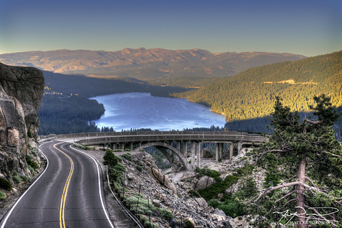 donnerlake tahoe hdr highway40 landscape mountain lake