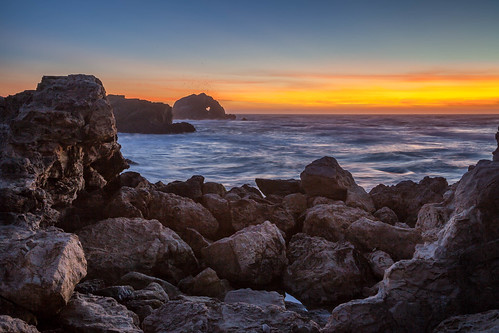 sunset sundown sunsetmadness canon5dmkii canon70200mmf4 ocaso oceano ocean outdoors sanfrancisco coast pacific rocks waves