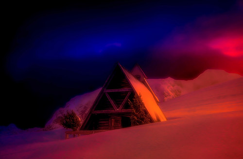 dolomiti dolomiten dolomites sunset snow snowscape landscape afterglow ice gift reciprocità passogiau little church italy dono lastrays sunbeams red mountainscape