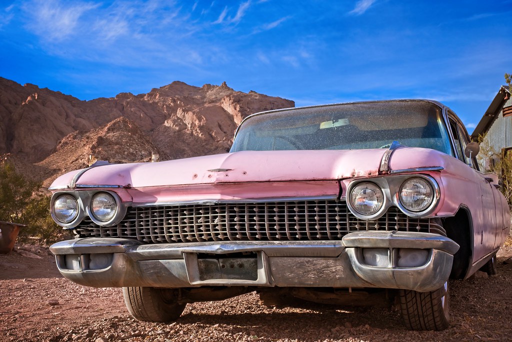 Pink Cadillac in Desert 5555 F