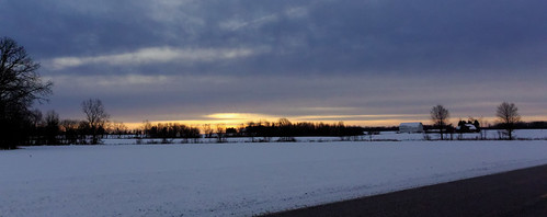 sky sunrise tree snow cloud winter weather farmyard 3368 december barn road paved building 1v2 nikon nikon1v2 centre 2016 v2