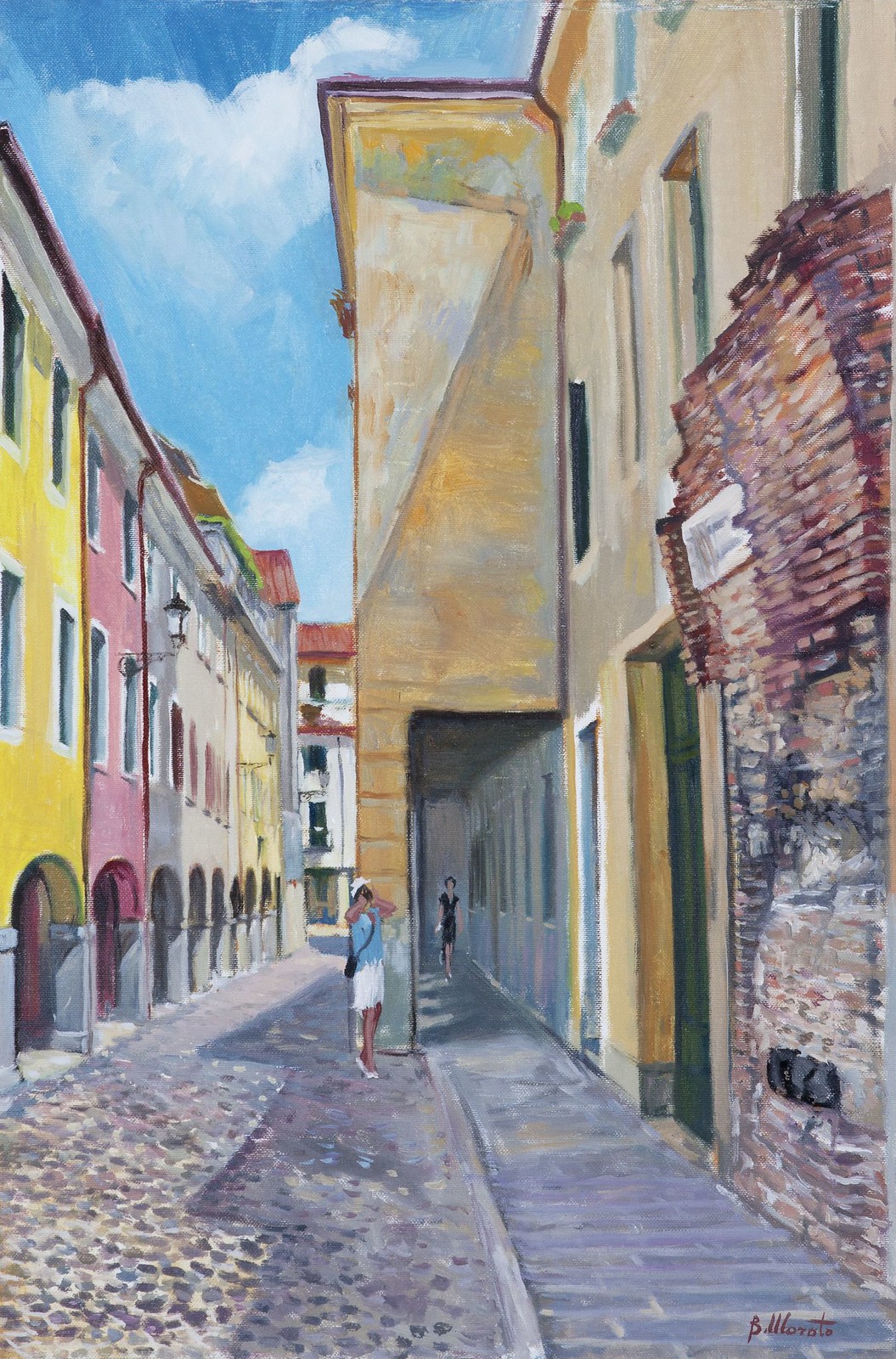 Bruno-Morato-Art-Padova, Via Girolamo Frigimelica, olio, 60x40 cm