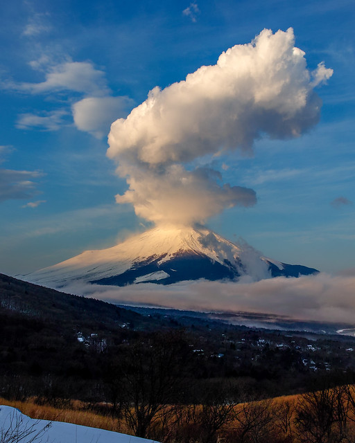 Clouds such as volcanic smoke