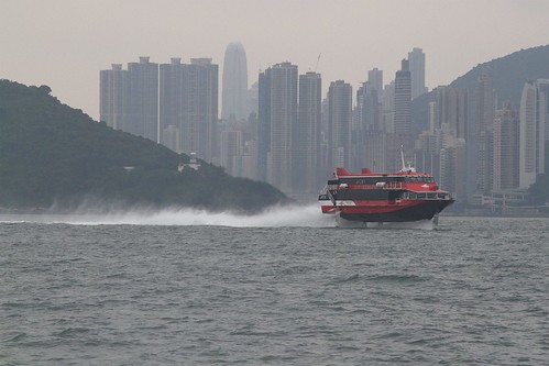 TurboJet Boeing 929 hydrofoil 'Terceira' leaves Hong Kong for Macau