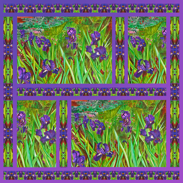 Irises in the Purple Field